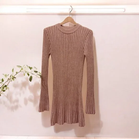 rose gold sweater dress Vero Moda - Vmhollykarispuff Robe Courte - Femme - Silver mink main image 1
